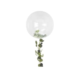 36' Bubbles ballong med grønne blader