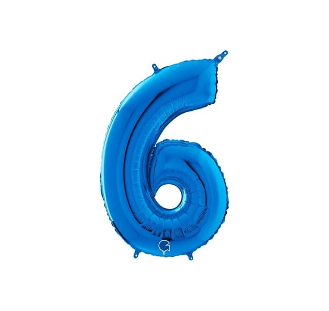 Nummer ""6"" Blå