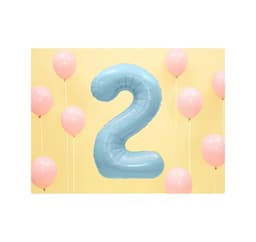 Nummer ""2"" Pastelblå