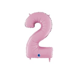 Nummer ""2"" Pastellrosa