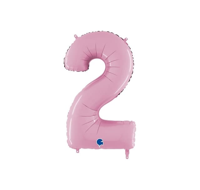 Nummer ""2"" Pastellrosa