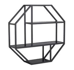 Vägghylla SEAFORD 77x22xH77cm, svart