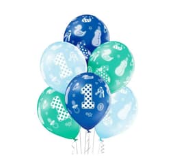 Lateksisetti ""1st Birthday Boy"" (6 kpl)