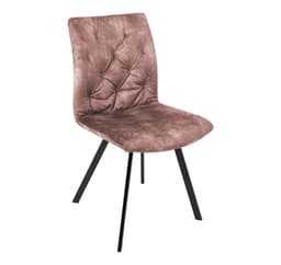 Stol AFTON mørk rosa fløyel