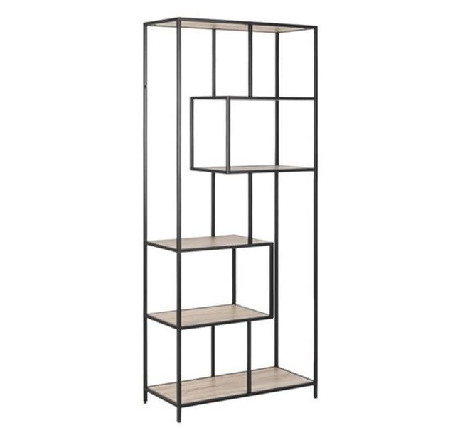 Hylla SEAFORD 77x35xH185cm, sonoma ek,