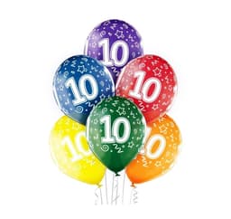 Lateksisetti '10th Birthday' (6 kpl)