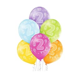 Latekssett '2nd Birthday' (6 stk)