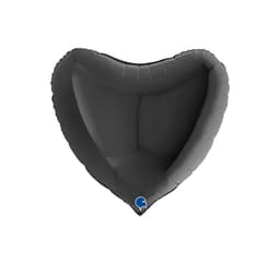 Hjärta Svart ballong