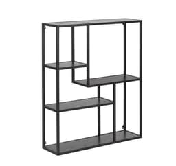 Vegghylle SEAFORD 75x20xH91cm, sort