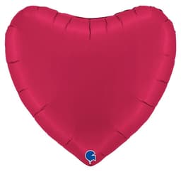 Hjärta satin körsbär ballong