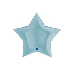 Stjärna pastellblå ballong