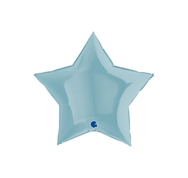 Stjärna pastellblå ballong