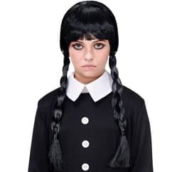 Sort paryk med fletninger (onsdag)