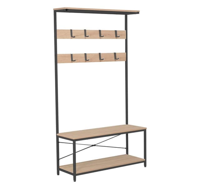 Hall själv HEDVIG 100x36xH180cm, ask/svart