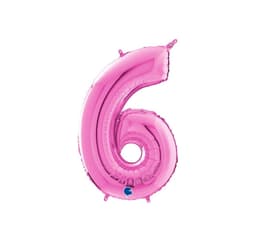 Nummer ""6"" magenta