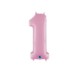 Nummer ""1"" Pastellrosa