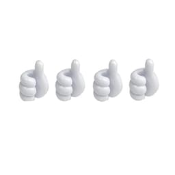 Tumkrok för upphängning 4-pack Vit