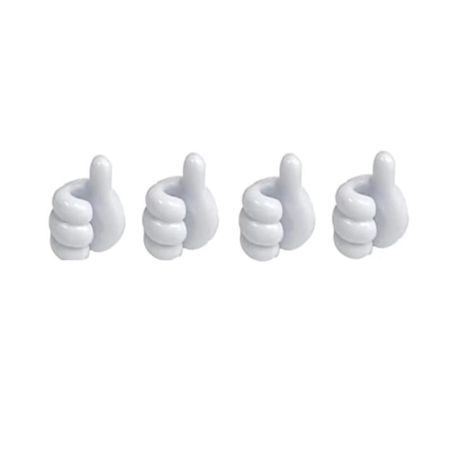 Tumkrok för upphängning 4-pack Vit