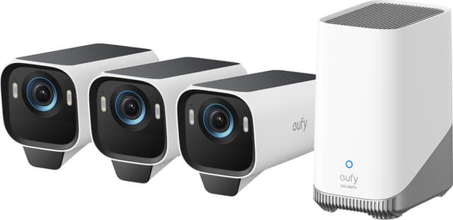 Eufy eufyCam S3 Pro 4K overvåkningskamera (3-pakning)