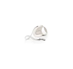 Gångkoppel Flexi Style S Ribbon 3m, vit
