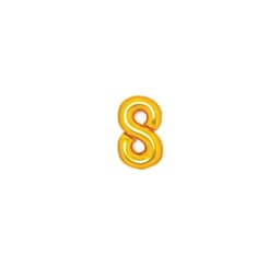 Numero ""8"" kultaa