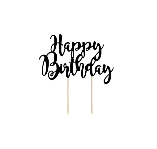 Tårtdekoration 'Happy Birthday' 22,5cm