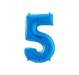 Nummer ""5"" Blå