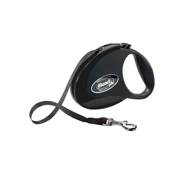Gångkoppel Flexi Style M Ribbon 5m, svart