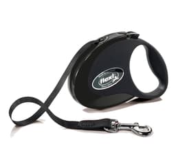 Gångkoppel Flexi Style S Ribbon 3m, svart