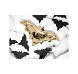 Tallrik 37,5x18,5cm Fladdermus guld, 6 st
