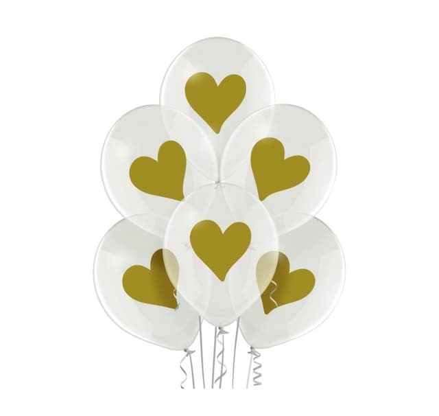 Latexset 'Gold Hearts' (6 st)