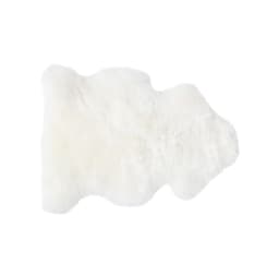 Saueskinn BRAZIL S, 40x70-80cm, hvit,