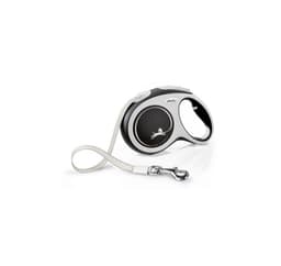 Walking koppel New Comfort L Ribbon, 5m, svart, Flexi