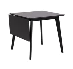 Matbord ROXBY, 80/120x80xH76cm, svart