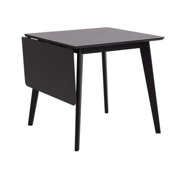 Matbord ROXBY, 80/120x80xH76cm, svart