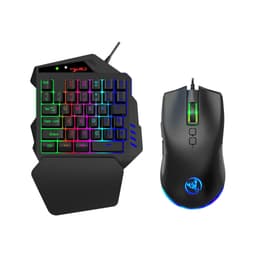 Enhånds gaming tastatur, mus, RGB baggrundsbelyst, spil controller konverter Xbox