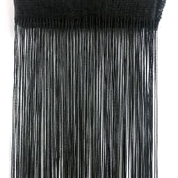 Fransgardin draperi 100x200 cm 1 par Svart