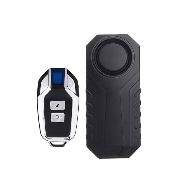 Cykelalarm med fjernbetjening 113 dB Sort