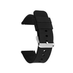 Universaali silikonirannekello luonnollisilla korvakkeilla Musta 16 mm