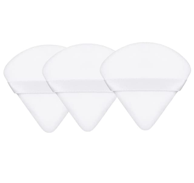 3-pack Trekantig Puderpuff - Tvättbara sminksvampar - Svampar till Smi