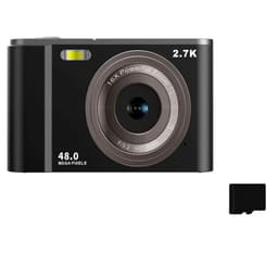 Digitalkamera 2,7K 48MP 1080P, 16x zoom, 32 GB minnekort Sort