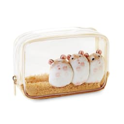 Söt Hamster Transparent Sminkväska Förvaringsväska L