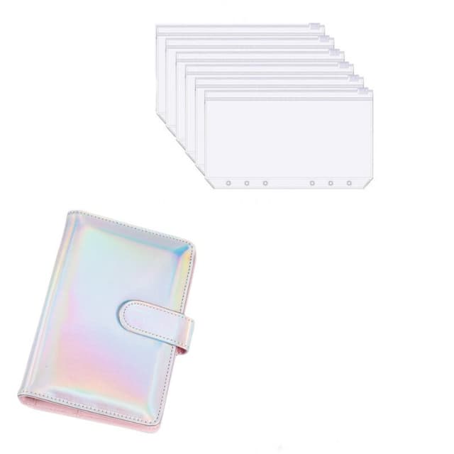 A6 notesbogsmaske med 8 styks ringbindslomme 6-hul MultiColor