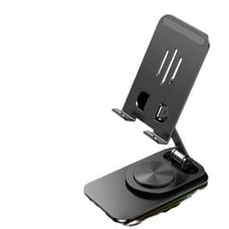 Bärbart hopfällbart telefonställ med 360 graders rotation Svart
