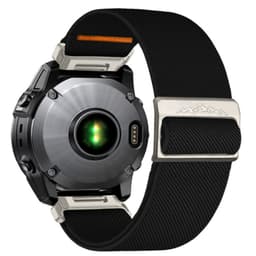 Nylon elastinen kellohihna Garmin Descent MK3i:lle Musta 22mm