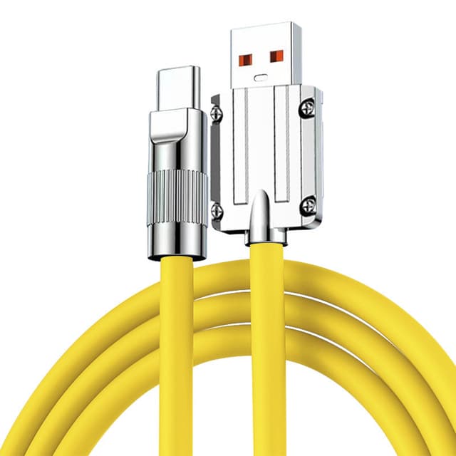 USB-C laddkabel 120W snabbladdning 1 m Gul