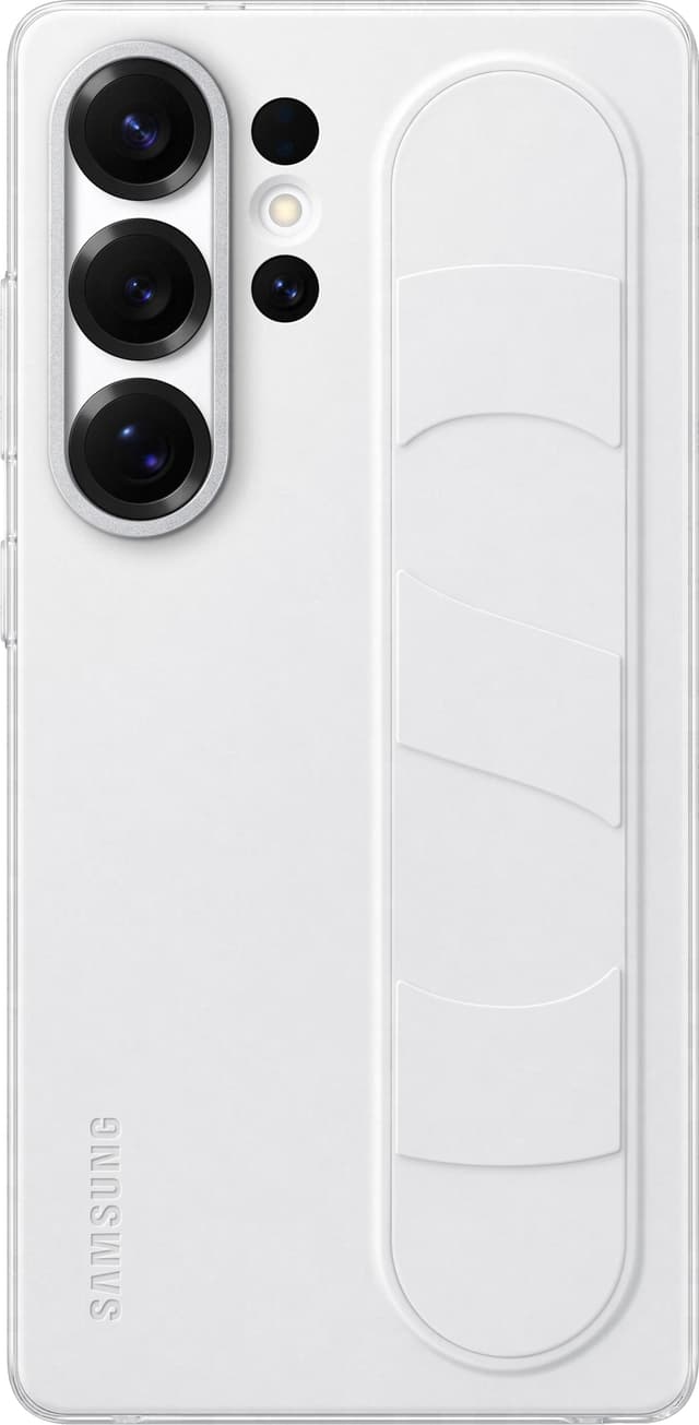 Galaxy S25 Ultra Standing Grip fodral (vitt)