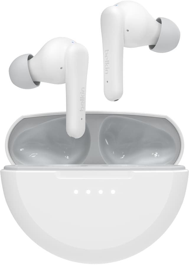 Belkin SoundForm Nano 2 true wireless in-ear hörlurar (vita)