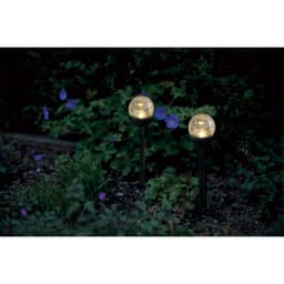 Nordic Energy Solar Crackled Glass Globe udendørsbelysning (sort)