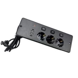 Eurooppalainen standardi sisäänrakennettu pistorasia Musta